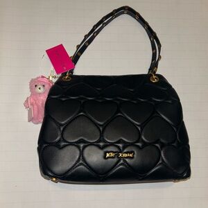 Betsey Johnson XOMIA Quilted Heart Shoulder Bag, also known as the Mia Satchel.